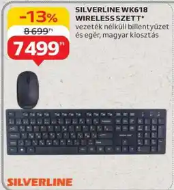 Auchan SILVERLINE WK618 WIRELESS SZETT ajánlat