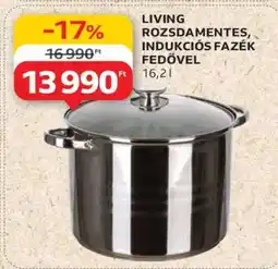 Auchan LIVING ROZSDAMENTES, INDUKCIÓS FAZÉK FEDŐVEL ajánlat