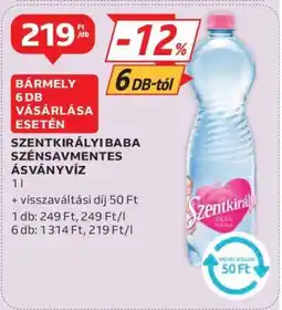 Auchan Szentkirályi Baba Szénsavmentes Ásványvíz ajánlat