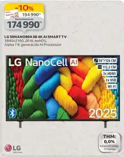Auchan LG 50NANO80A 3B 4K AI SMART TV ajánlat