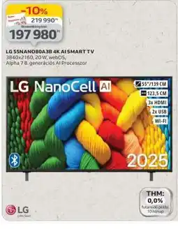 Auchan LG 55NANO80A3B 4K AI SMART TV ajánlat