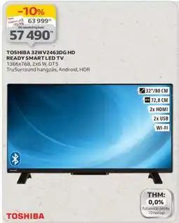 Auchan TOSHIBA 32WV2463DG HD READY SMART LED TV ajánlat