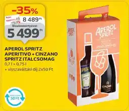 Auchan APEROL SPRITZ APERITIVO + CINZANO SPRITZ ITALCSOMAG ajánlat
