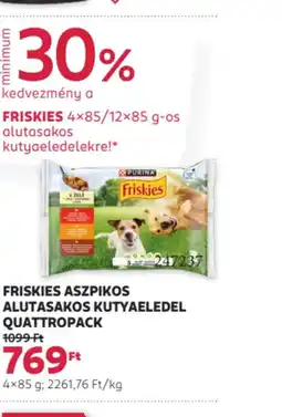 Rossmann Friskies Aszpikos alutasakos kutyaeledel ajánlat