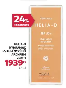 Rossmann Helia-D hydramax F50+ fényvédő arckrém ajánlat
