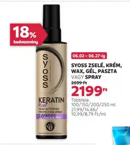 Rossmann Syoss Zselé, krém, wax, gél, paszta ajánlat