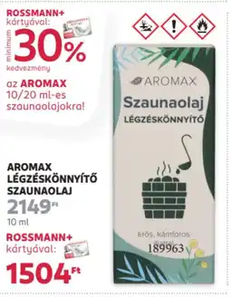 Rossmann Aromax Légzéskönnyítő szaunaolaj ajánlat
