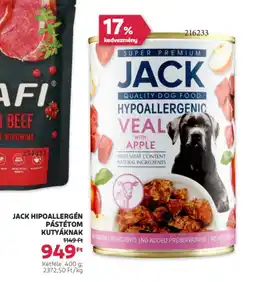 Rossmann Jack hipoallergén pástétom kutyáknak ajánlat
