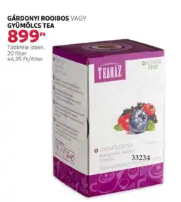 Rossmann Gárdonyi rooibos vagy gyümölcs tea ajánlat