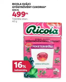 Rossmann Ricola svájci gyógynövény cukorka ajánlat