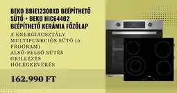Biri Elektro Beko BBIE12300xd beépíthető sütő + beko ajánlat