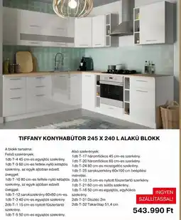 BRW Bútorház Tiffany konyhabútor 245 x 240 l alakú blokk ajánlat