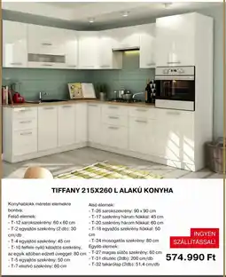 BRW Bútorház Tiffany 215x260 l alakú konyha ajánlat