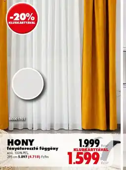 Diego Hony fényáteresztő függöny ajánlat