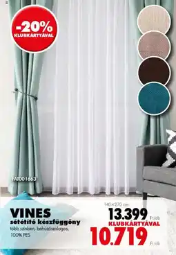 Diego Vines sőtétítő készfüggöny ajánlat