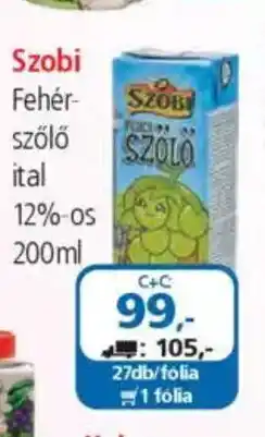 ÁRKLUB Szobi Fehér- szőlő ital ajánlat