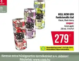 Coop Hell New Gen funkcionális ital ajánlat