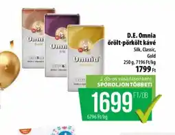 Coop D.E. Omnia őrölt-pörkölt kávé ajánlat