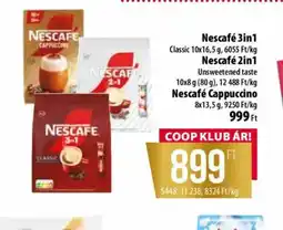 Coop Nescafé 3in1 ajánlat