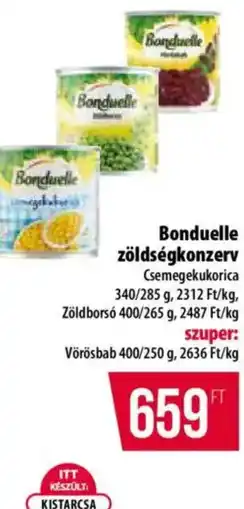 Coop Bonduelle zöldségkonzerv ajánlat