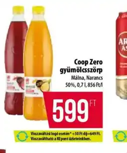 Coop Coop Zero gyümölcsszörp ajánlat