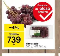 Tesco Piros szőlő ajánlat