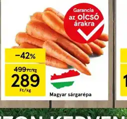 Tesco Magyar sárgarépa ajánlat