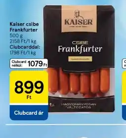 Tesco Kaiser csibe Frankfurter ajánlat