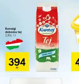 Tesco Kunsági dobozos tej ajánlat
