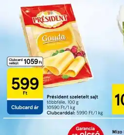 Tesco Président szeletelt sajt ajánlat