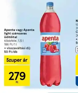 Tesco Apenta vagy Apenta light szénsavas üdítőital ajánlat