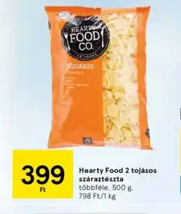 Tesco Hearty Food 2 tojásos száraztészta ajánlat