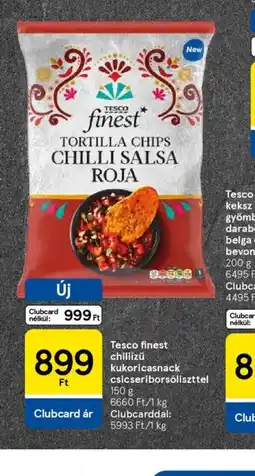 Tesco Tesco Finest Tortilla Chips Chilli Salsa Roja ajánlat