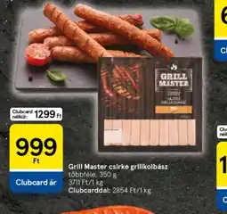 Tesco Grill Master csirke grillkolbász ajánlat