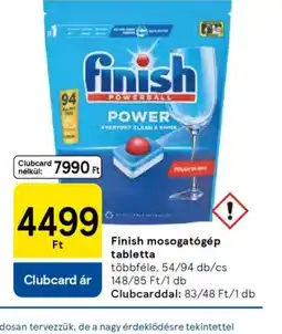 Tesco Finish mosogatgép tabletta ajánlat