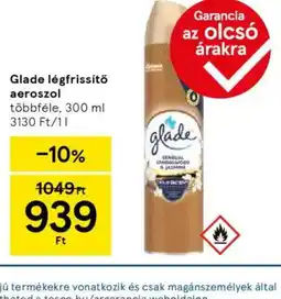 Tesco Glade légfrissítő aeroszol ajánlat