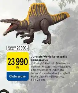 Tesco Jurassic World kolosszális spinosaurus ajánlat