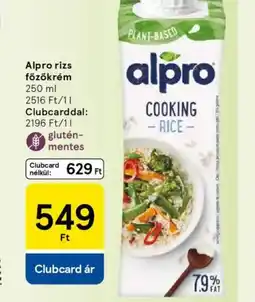 Tesco Alpro rizs főzőkrém ajánlat