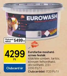 Tesco Eurofarbe mosható színes festék ajánlat