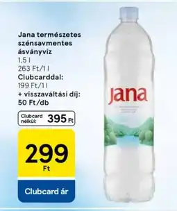 Tesco Jana természetes ásványvíz ajánlat
