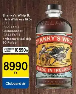 Tesco Shanky's Whip B. Irish Whiskey likőr ajánlat