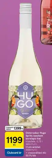 Tesco Ostorosbor Hugo Spritz ízesített boralapú ital ajánlat