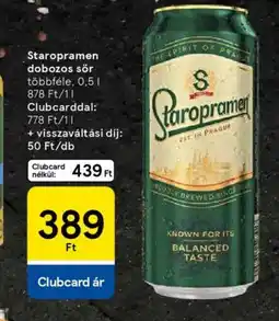 Tesco Staropramen dobozos sör ajánlat