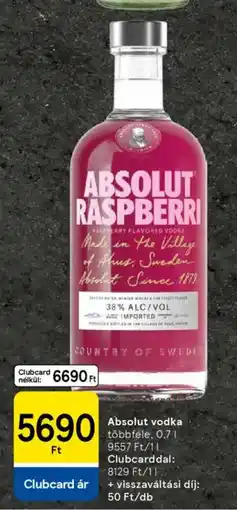 Tesco Absolut vodka ajánlat