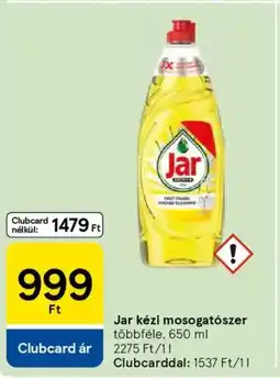 Tesco Jar kézi mosogatószer ajánlat