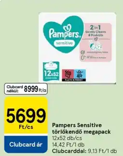 Tesco Pampers Sensitive törlőkendő megapack ajánlat