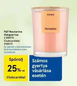 Tesco F&F Nectarine illatgyertya ajánlat