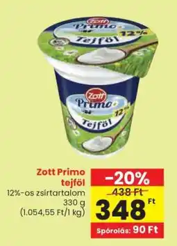 Spar Zott Primo Tejföl ajánlat