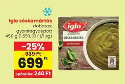 Spar Iglo sóska mártás ajánlat