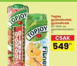 Spar Topjoy gyümölcsital, gyümölcslé ajánlat